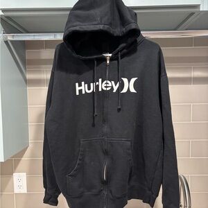 Y2K Hurley Surf Fullzip Hoodie Sweatshirt Size M